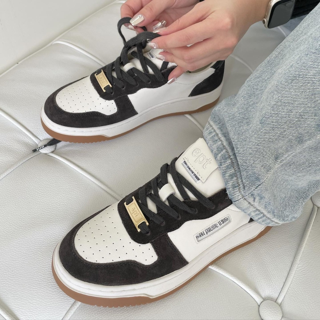 🇰🇷 韓國KKOBA EPT COURT 焦糖拼接炭灰 板鞋 鞋子 休閒鞋 運動鞋 Charcoal/Off White