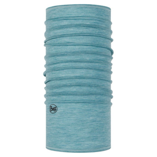 BUFF 厚度 125 gsm 舒適素面-美麗諾羊毛頭巾-粉藍水漾