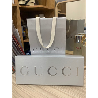 618優惠 送禮首選 Gucci古馳 萬用卡片禮盒，銀色卡片+信封＜禮盒含提袋＞