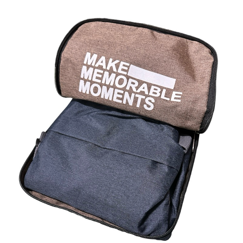 全新｜單寧色 旅行手提袋 / 折疊式  可輕鬆收納或放在行李箱拉桿