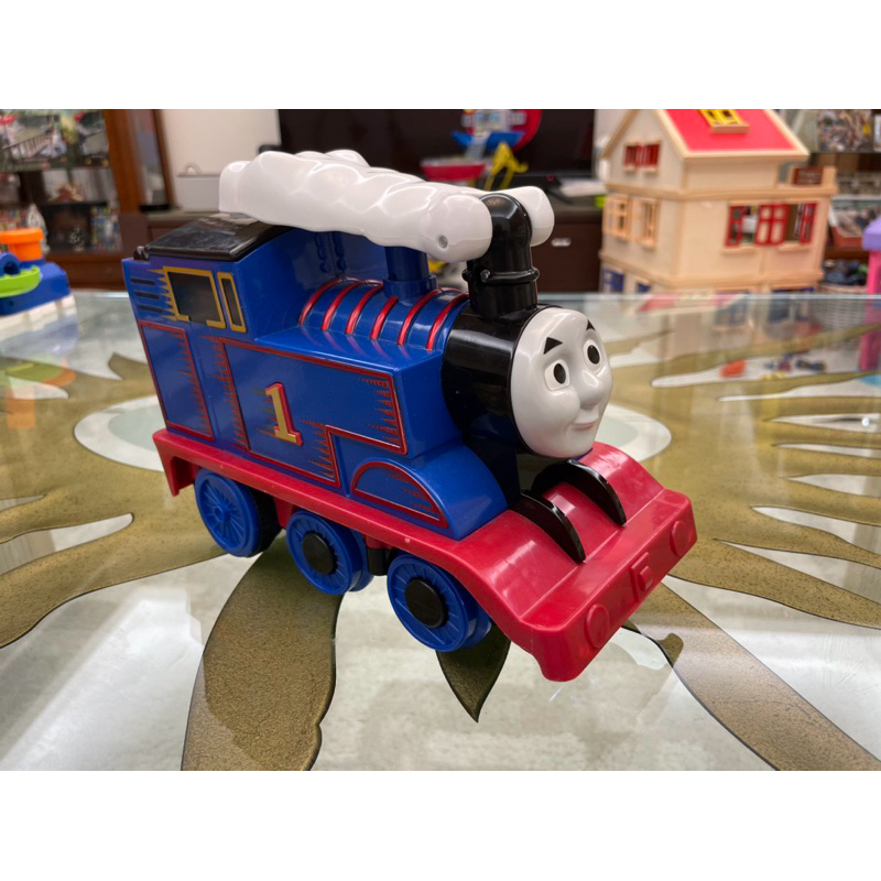 二手正版購自美國 2014年美泰兒湯瑪士小火車 電動聲光講話翻跟斗火車頭玩具Turbo Flip Thomas