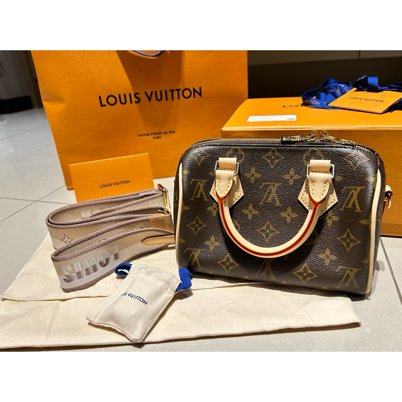 Lv speedy 20 全新米色背帶 M46222