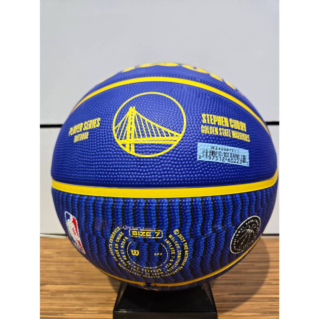 【清大億鴻】Wilson NBA 勇士隊籃球 CURRY籃球 室外 橡膠 7號籃球WZ4006401XB7