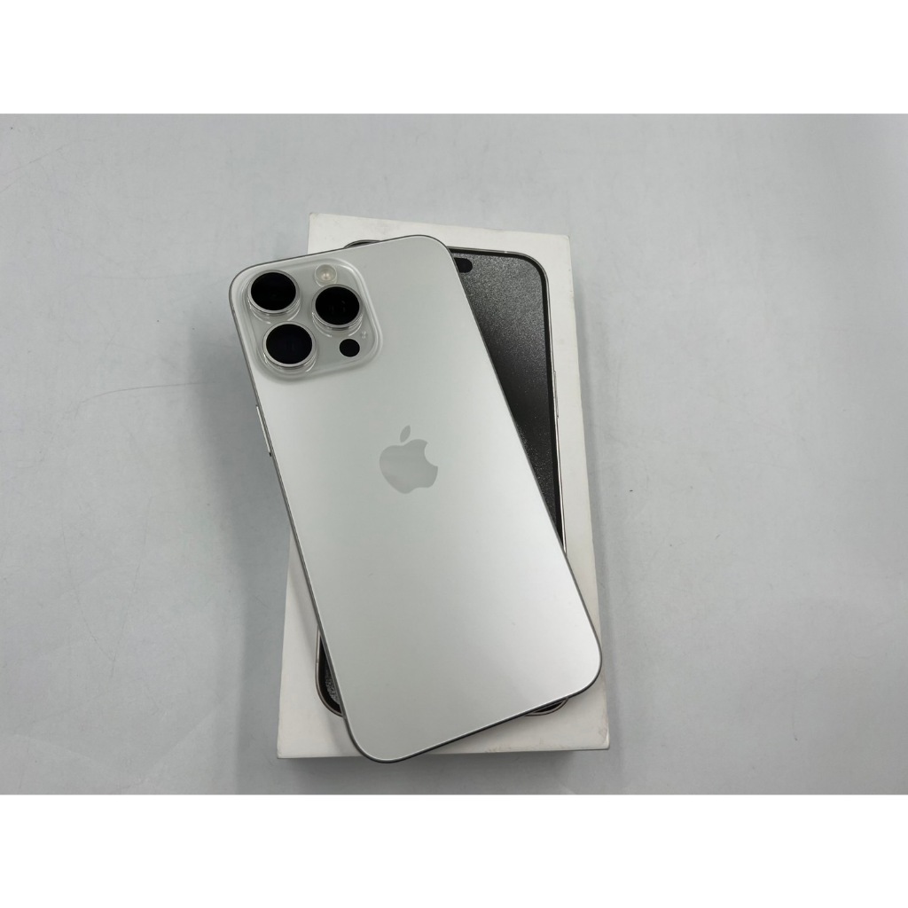 §轉機站§極新機 保固2025/2 蘋果 盒裝 Apple iPhone 15 Pro Max 鈦金屬256G 白色55
