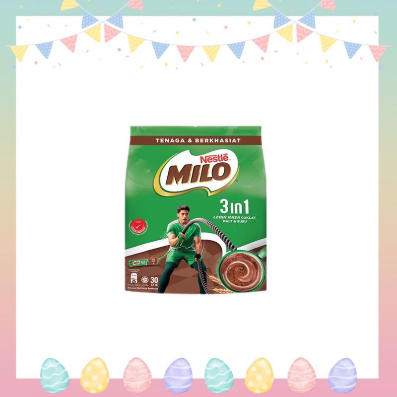 【Nestle Milo 雀巢美祿】馬來西亞進口 雀巢 美錄 Milo 三合一 可可粉 沖泡飲 18x33g