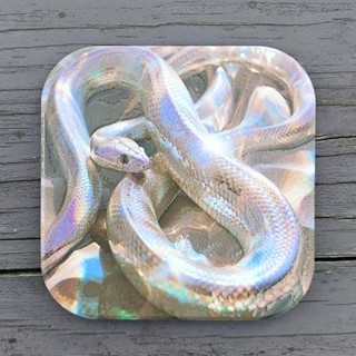 水晶蛇- 晶雕陶瓷吸水杯墊