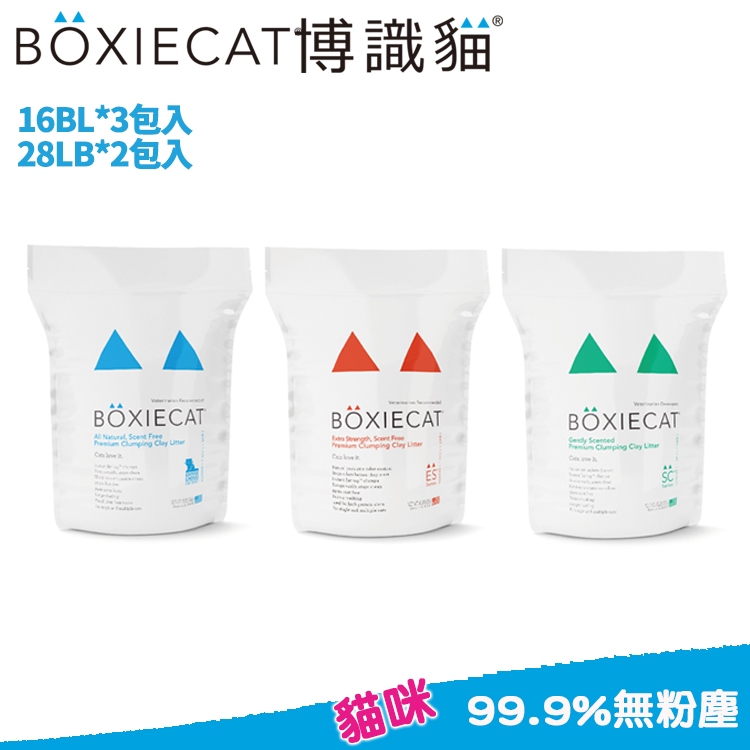 【美國BOXIECAT博識貓】箱出-黏土凝結貓砂16BL/28LB 明星推薦貓砂礦砂