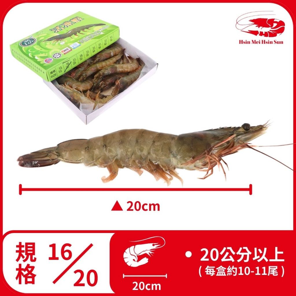 【蝦買buyshrimpshop】金剛大白蝦(規格:16/20)丨官方旗艦店