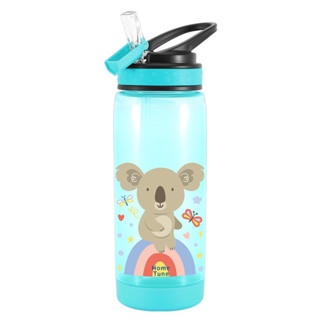 Home Tune家音 兒童翻蓋吸管式水壺22oz/660ml｜兒童水壺運動水壺冷水壺透明水壺吸管水壺_HT-5039