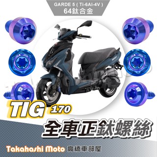 【全車螺絲】TIG 鈦螺絲 TIG170 鈦螺絲 鐵板牙 車殼螺絲 傳動螺絲 空濾螺絲 PGO TIG TIG 170