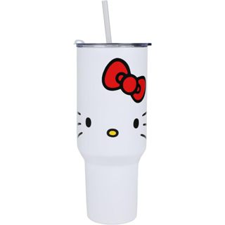 預購1182ml👍空運👍美國專櫃 Bioworld Hello Kitty凱蒂貓水壺 吸管水壺 不鏽鋼 防漏 吸管杯