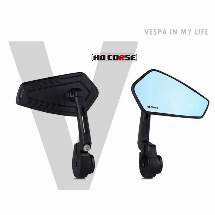 車把鏡 菱格型 尾端型 小後照鏡 手把鏡 VESPA 通用 殼型