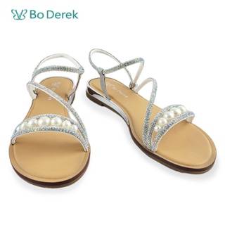 Bo Derek 清奢華珍珠涼鞋-銀