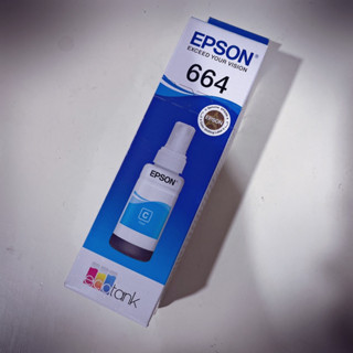 【出清】原廠EPSON墨水瓶 T664藍（青） 公司貨真空包未拆封！
