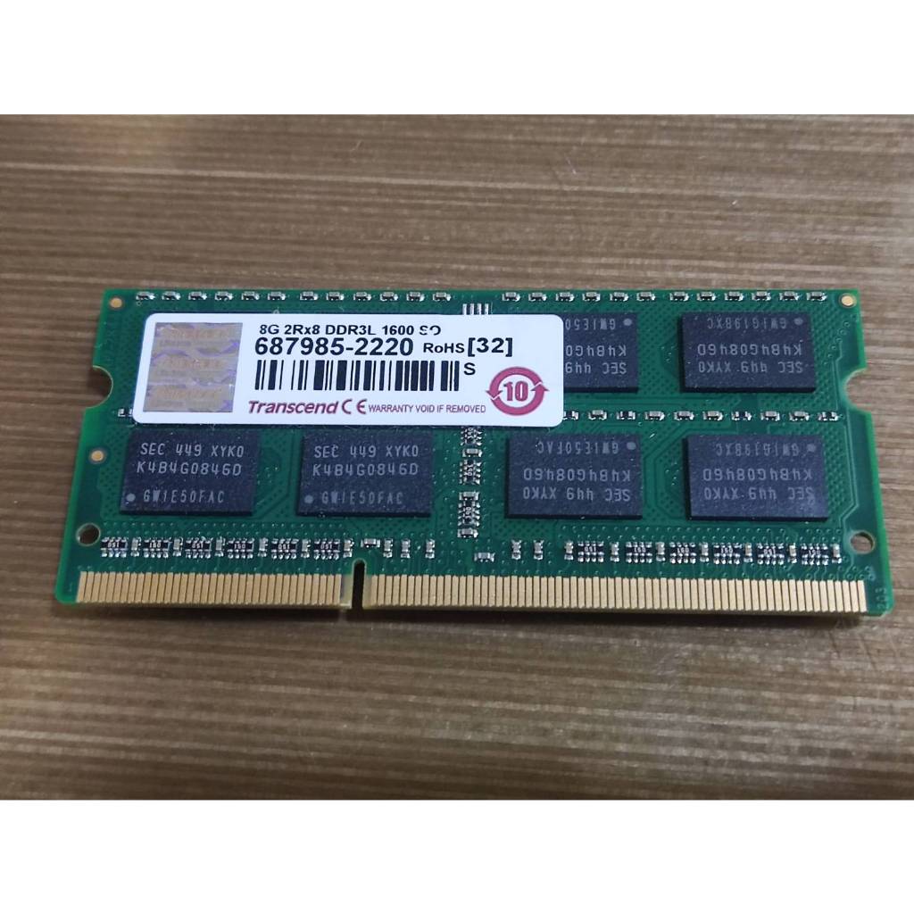良品 正 創見 DDR3L 1600 8G 8GB SO-DIMM 筆記型電腦 NB 記憶體 RAM 雙通道