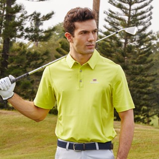Snowbee Golf 素面大緹花短袖Polo衫(吸濕排汗 翻領修身 彈性上衣 男高爾夫球衣 健身 爬山 戶外 運動)