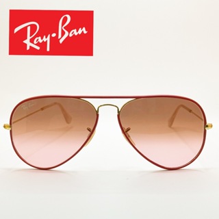 【RAY BAN】原廠公司貨｜漸層｜ 紅色皮革｜ 雷朋太陽眼鏡 ｜雷朋墨鏡 ｜RB 3025 JM系列 001/X3