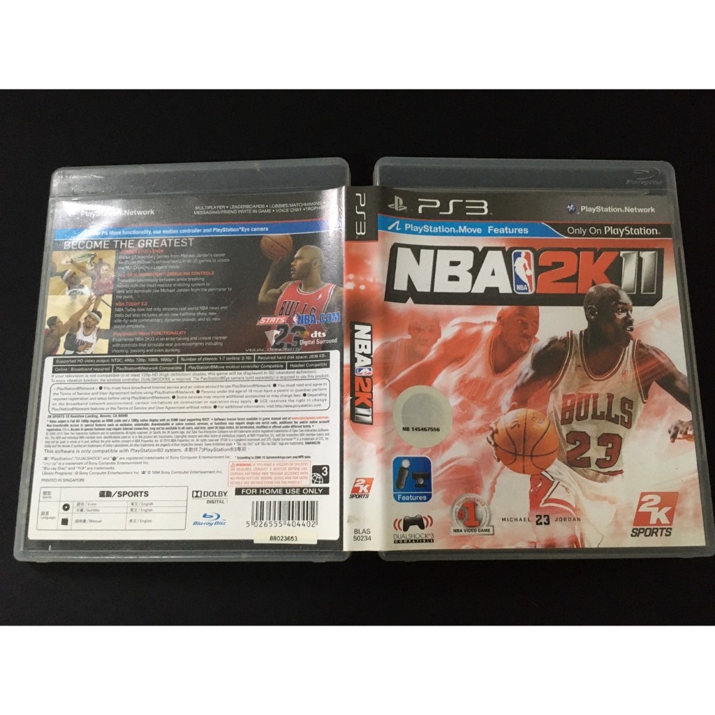 ．私人好貨．二手．PS3．早期【美國籃球大聯盟 NBA 2K11 英文亞版】中古光碟 電視遊樂器 主機遊戲 電玩單機 自