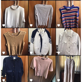 ［二手衣服 上衣］Pazzo/GU/Queenshop/NET/淘寶/店面 針織背心 捲邊 水洗布 內鋪棉外套 長版大衣