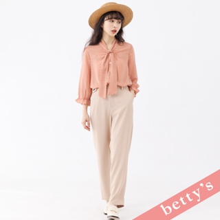 betty’s貝蒂思(31)腰鬆緊裝飾袋蓋長褲(卡其色)