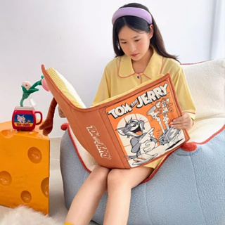 【Joybuy】華納正版湯姆貓與傑利鼠 多功能漫畫書抱枕靠墊坐墊 可展開搞怪可愛造型靠背墊 生日禮物聖誕禮物交換禮物