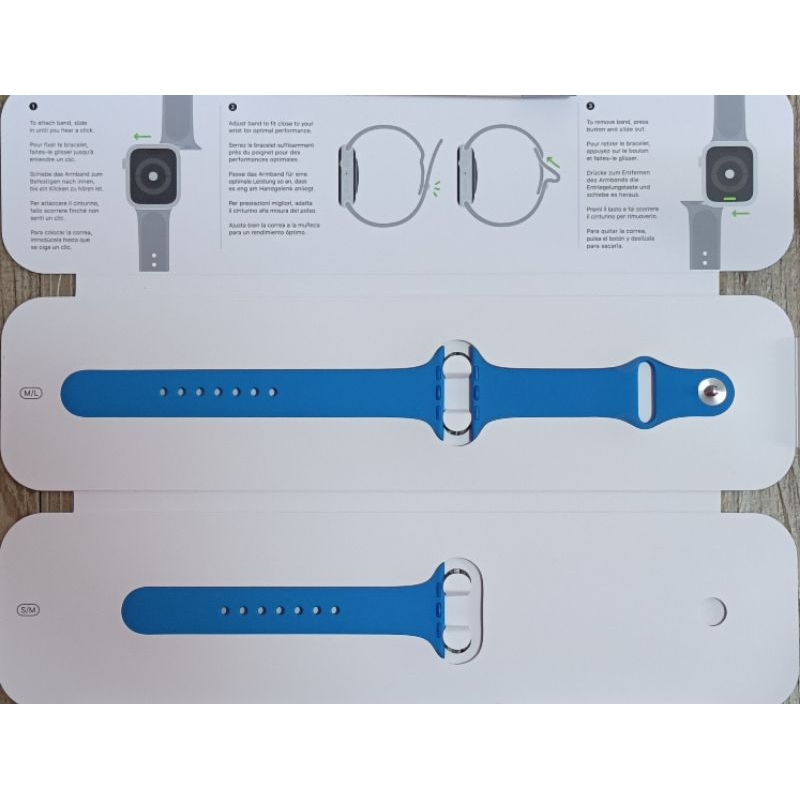 原廠 Apple watch 42/44/45mm S/M,M/L 海洋藍色 運動型 錶帶 全新 拆封