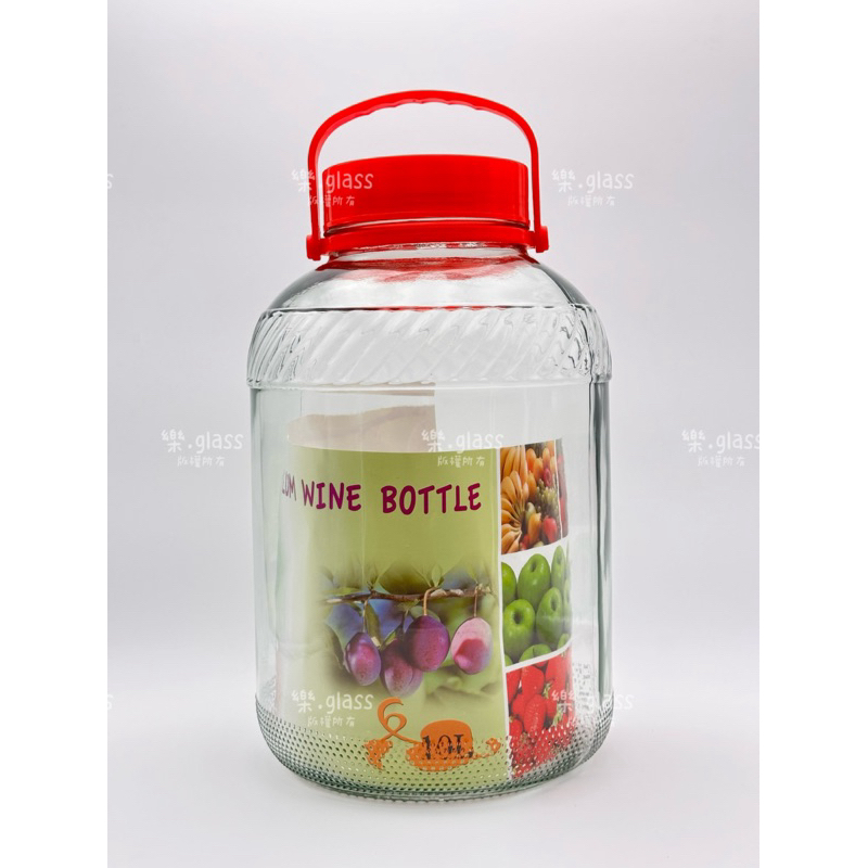 樂.glass-[菓酒瓶] 現貨 玻璃密封罐 梅酒 藥酒 儲物罐-10公升