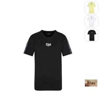 【FILA】男性 短袖 抗UV 吸濕排汗 運動T恤-黑色 1TEX-1305-BK