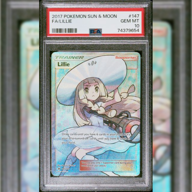 PSA10 美版鑑定卡 白帽莉莉艾 寶可夢 PTCG