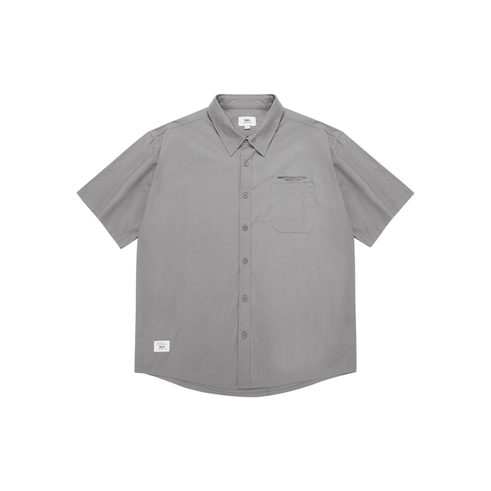 CACO-文字口袋短袖襯衫(三色)-男【H1NA064】