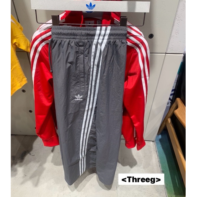 Threeg🐲ADIDAS OG 運動長裙 綁帶鬆緊腰 三線 背面開釵 灰色 女款 JC6124