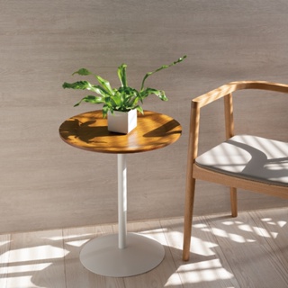 【居然家居】圓圓邊桌 (自然色) MIT台灣製 茶几 沙發邊桌 咖啡廳桌 展示桌 洽談桌