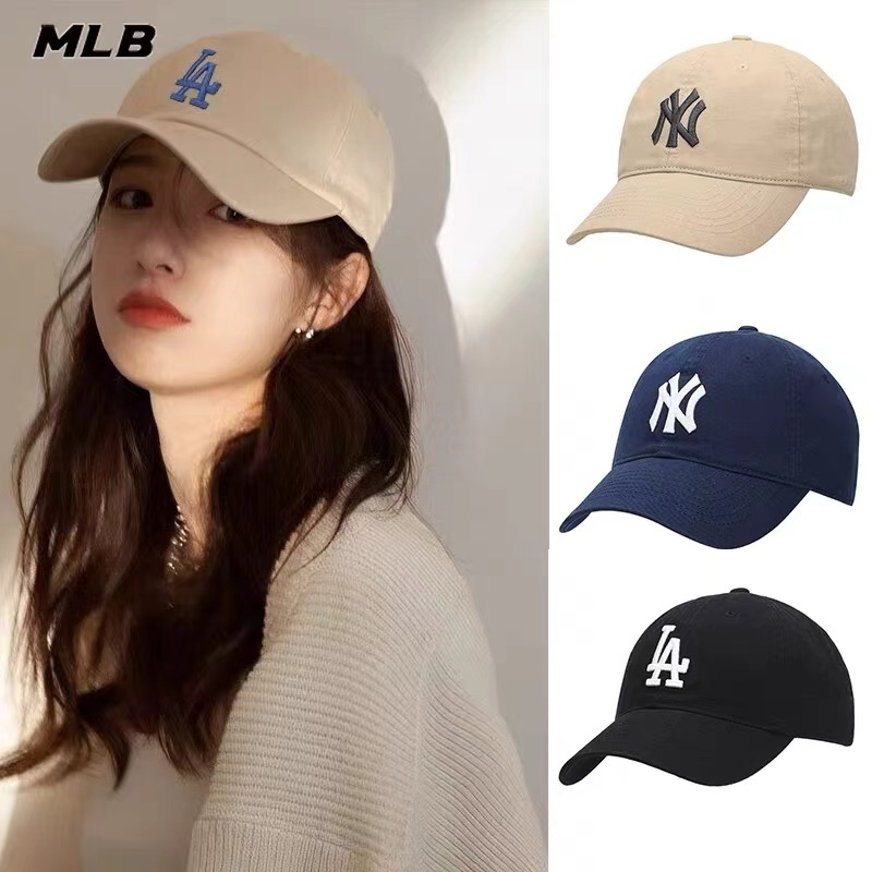 🇰🇷韓國連線購MLB 休閒運動 Logo刺繡  NY紐約洋基隊 鴨舌帽 刺繡棒球帽 男女同款