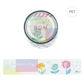 【莫莫日貨】2024 夏季限定 日本進口 BGM 透明紙膠帶 PET透明膠帶系列 - 夏天的氛圍 CLN009