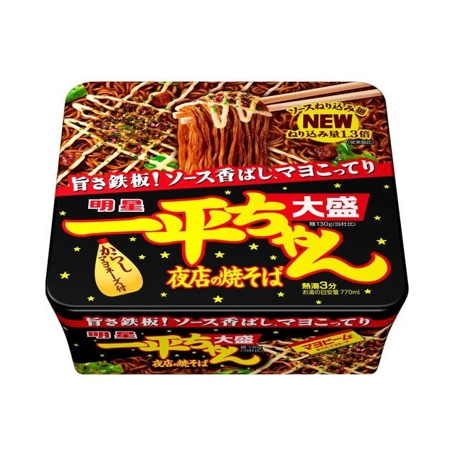 日本 明星 大盛 一平夜店炒麵 一平ちゃん 夜店の焼きそば 大盛 175g 箱購 12盒 炒麵 夜店 大盛 數量有限