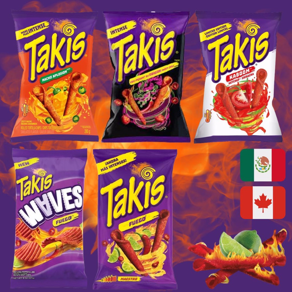 【義班迪】 北美代購🇨🇦墨西哥 Takis 超級辣脆條 辣洋芋片 酸辣280g 辣洋芋片 fuego 加拿大