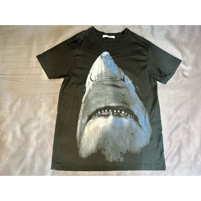 二手 出清 GIVENCHY 紀梵希 經典 鯊魚 動物 黑色 短袖 T恤 上衣