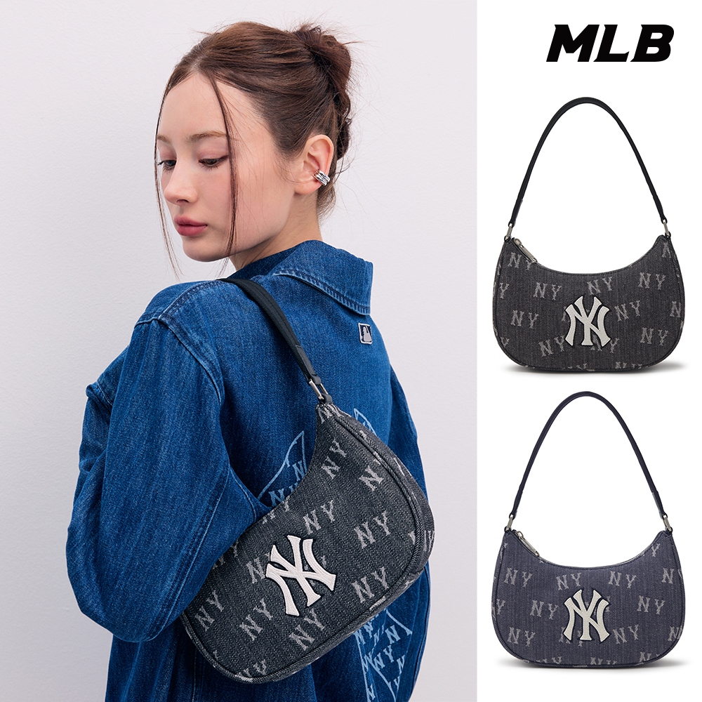 MLB 牛仔丹寧腋下包 肩背包 MONOGRAM系列 紐約洋基隊 (3ABQS224N-兩款任選)【官方旗艦店】