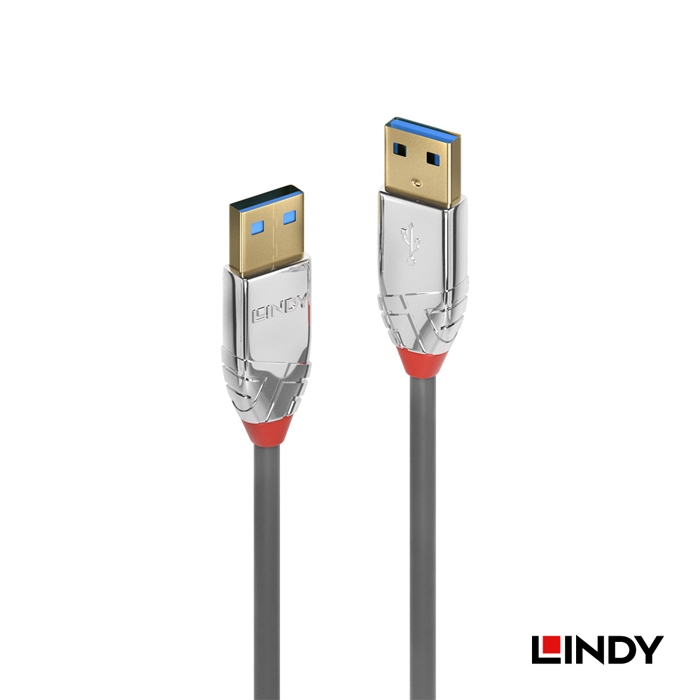 LINDY 林帝 CROMO USB3.0 Type-A 公 to 公 傳輸線 0.5m (36625)