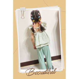 （384)Fei Fei🍉2024夏季新款🍉 香水娜娜 38441 波紋皺皺布闊腿褲 90-140 150-170