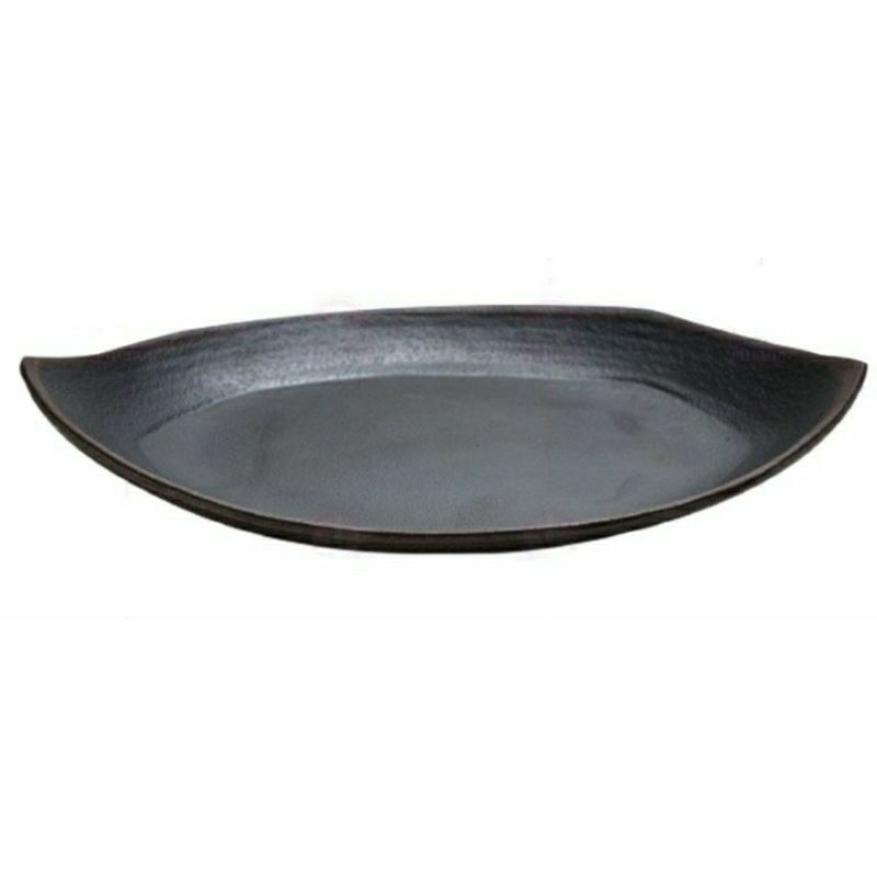 二手 日式 懷石 咖啡黑葉型美耐皿盤 極新 尺吋約24.6cm×15cm×3.5cm一個130元 一單最多可寄15個