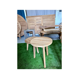 戶外邊桌 小圓桌 全實柚木 LW40 H50cm - -Outdoor Round Table