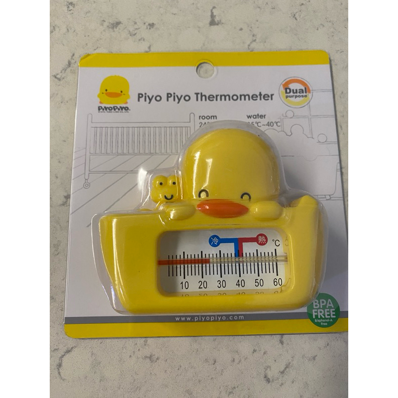 （全新）PIYO PIYO黃色小鴨兩用水溫計 嬰幼兒專用溫度計 水溫計 洗澡用品