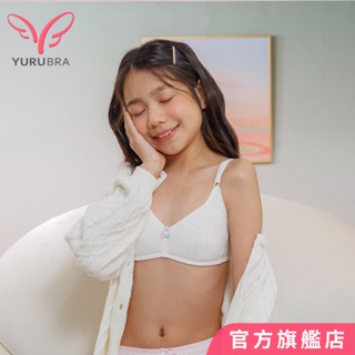 YURUBRA 邦尼山丘內衣 A B罩 轉大人 防副乳 育胸 少女 台灣製 0737白底粉點