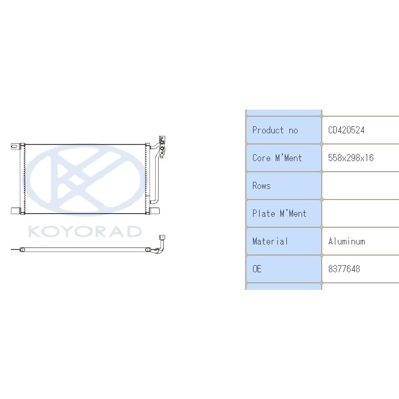 KOYORAD 冷排 CD420524 BMW X3 320d 318d E46 E83 OE 8377648 N47