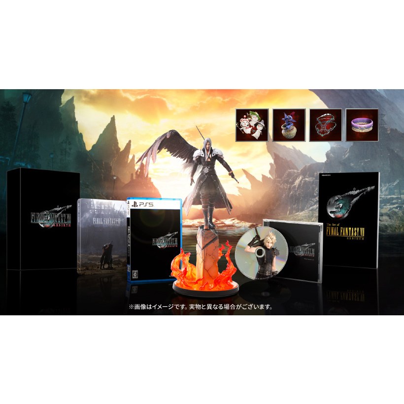 日本代購 日版 太空戰士7 最終幻想7 Final Fantasy VII 重生 模型+遊戲光碟+特典