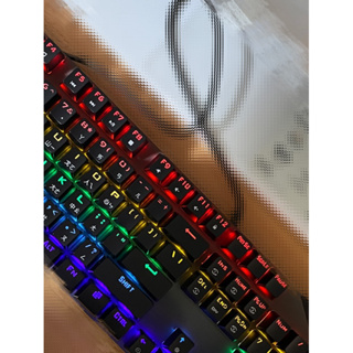 HONG JIN 炫光機械式鍵盤 僅拆封過一次 混光 炫光 機械鍵盤 電競鍵盤 有線電競鍵盤 機械手感