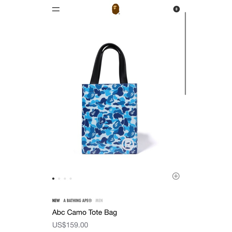 A BATHING APE® MEN Abc Camo Tote Bag 藍迷彩 手提袋 購物袋 猿人 日本代購