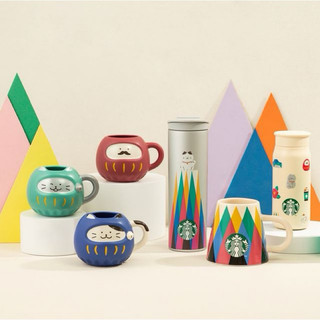 台灣星巴克 starbucks 開運納福達摩馬克杯 296ml/納福招財貓馬克杯 /開運招財貓馬克杯 達摩 馬克杯