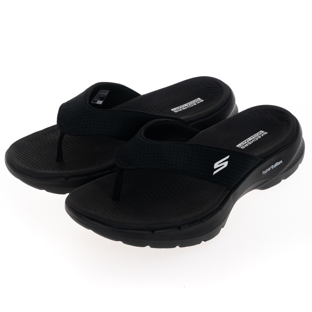 SKECHERS 男鞋 健走系列涼拖鞋 GO WALK 6 SANDAL - 229129BKW